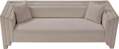 Anzio Beige Chenille Fabric Sofa