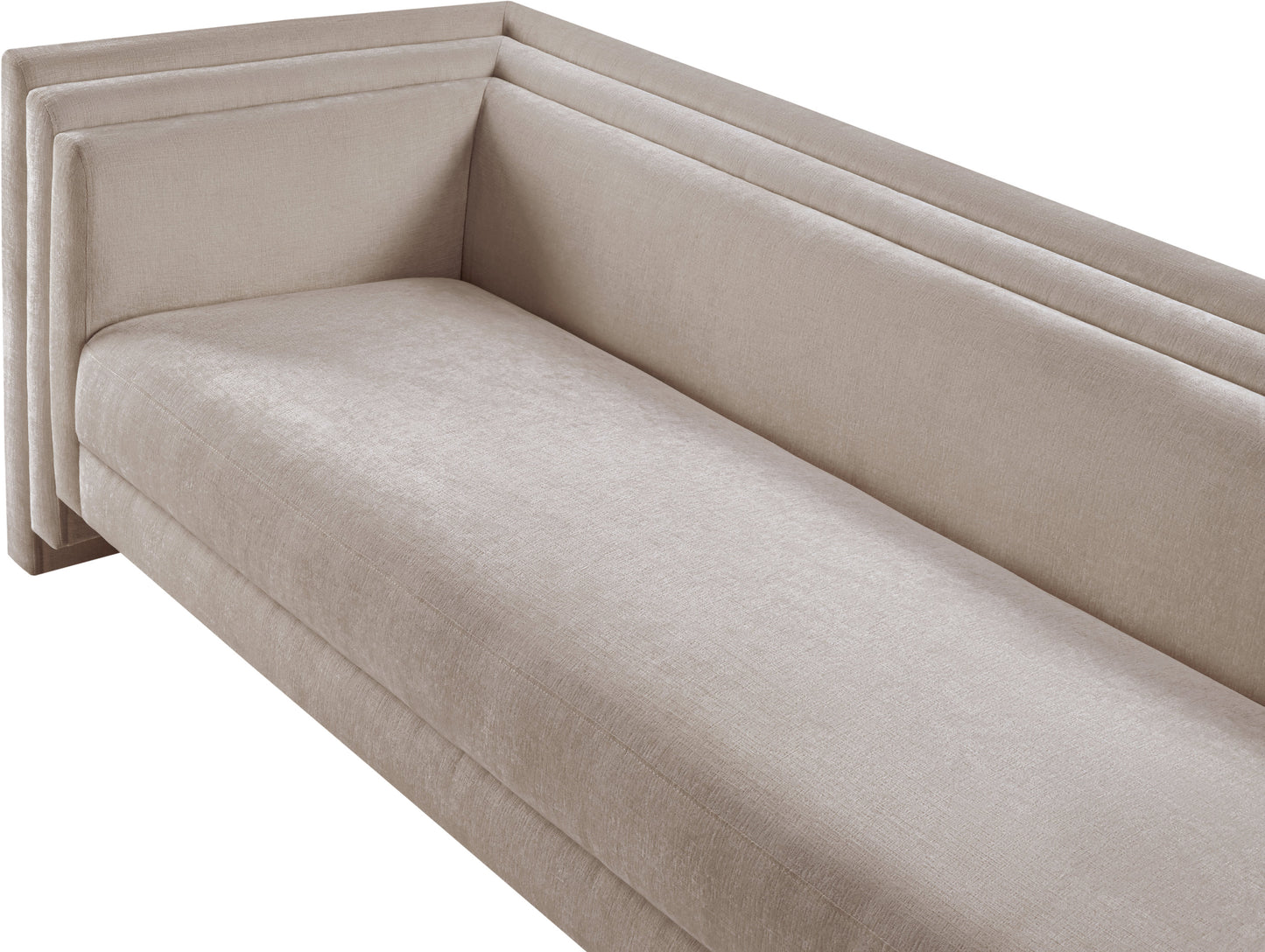 anzio beige chenille fabric sofa