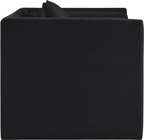 Anzio Black Chenille Fabric Chair