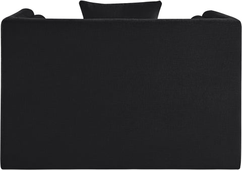 Anzio Black Chenille Fabric Chair