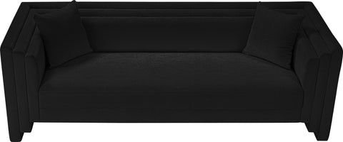 Anzio Black Chenille Fabric Sofa