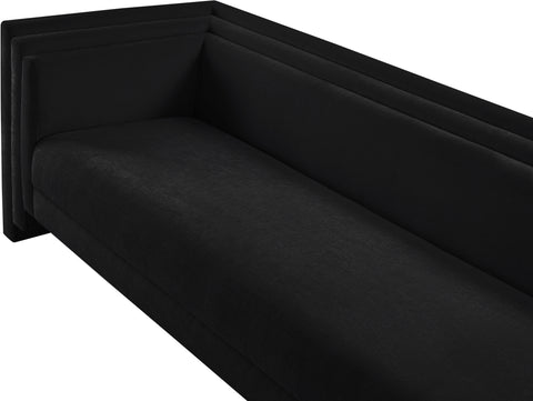 Anzio Black Chenille Fabric Sofa