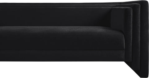 Anzio Black Chenille Fabric Sofa