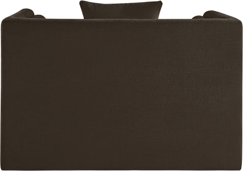 Anzio Brown Chenille Fabric Chair