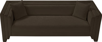 Anzio Brown Chenille Fabric Sofa