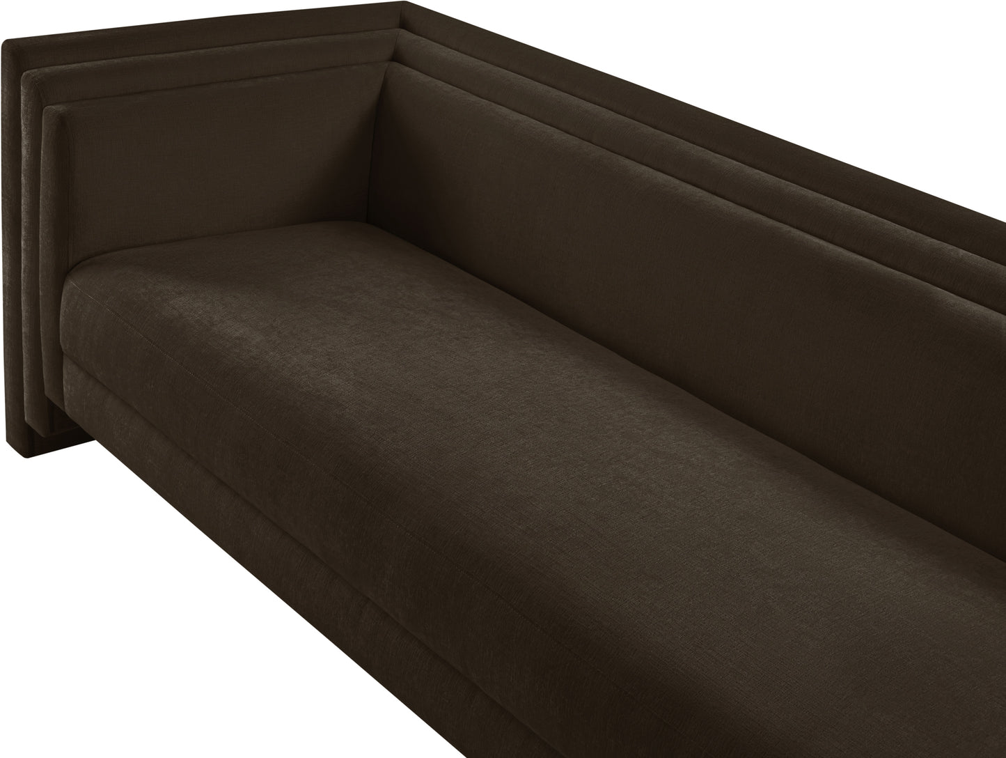 anzio brown chenille fabric sofa