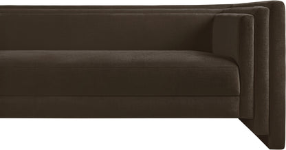 Anzio Brown Chenille Fabric Sofa