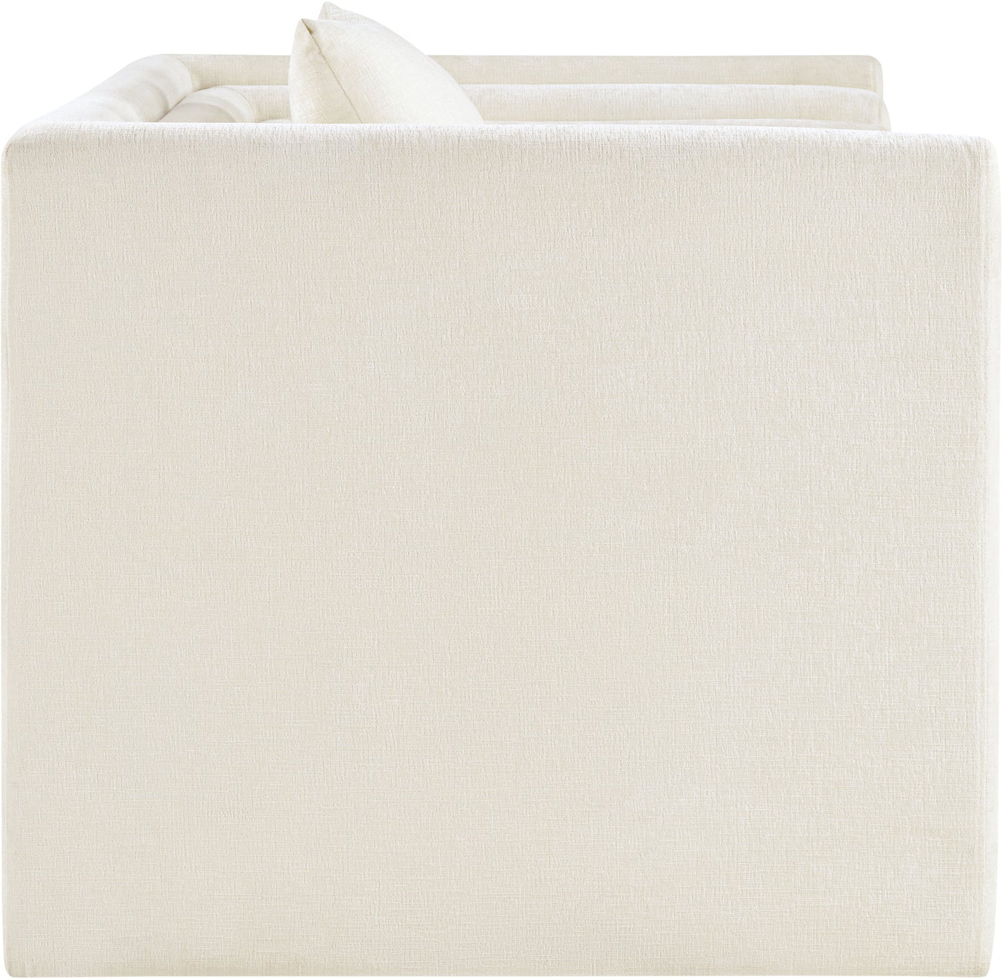 anzio cream chenille fabric chair