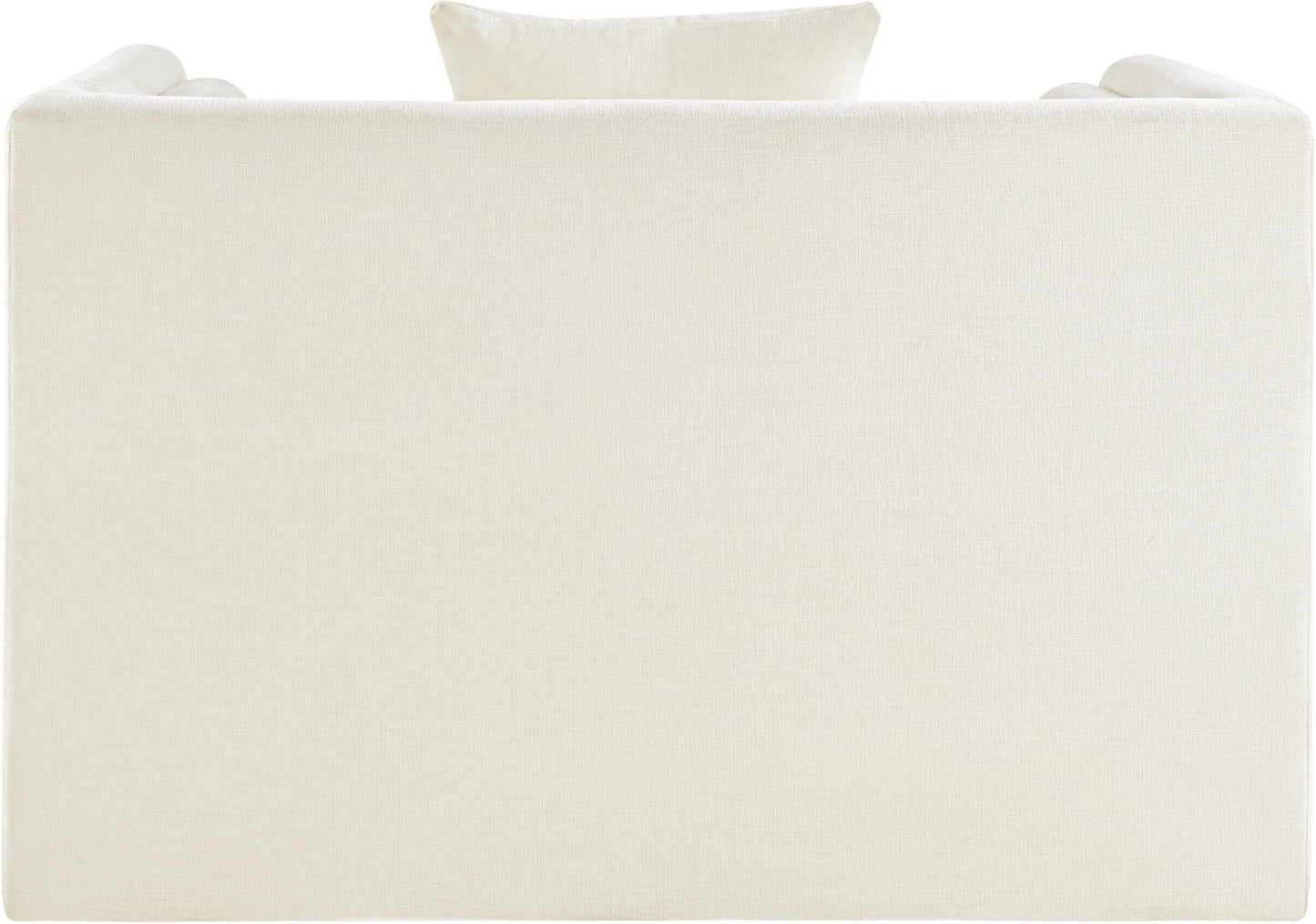 anzio cream chenille fabric chair