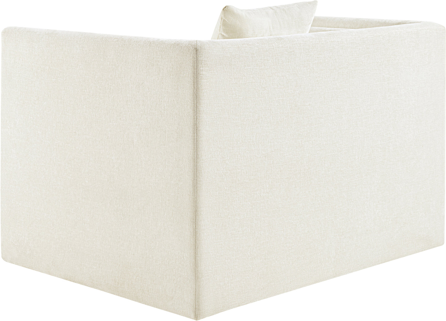 anzio cream chenille fabric chair