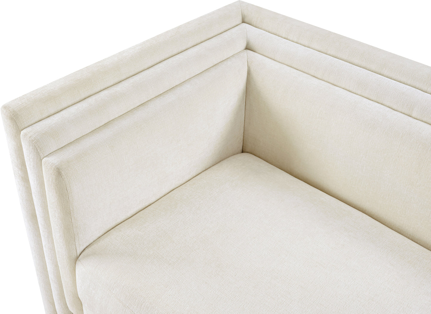 anzio cream chenille fabric loveseat