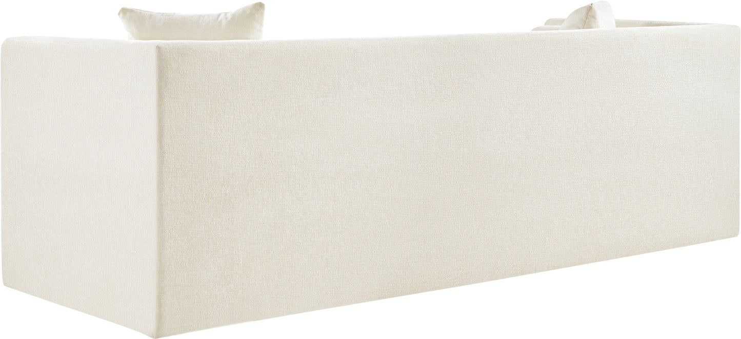 anzio cream chenille fabric sofa