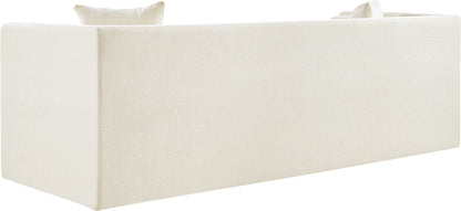 Anzio Cream Chenille Fabric Sofa