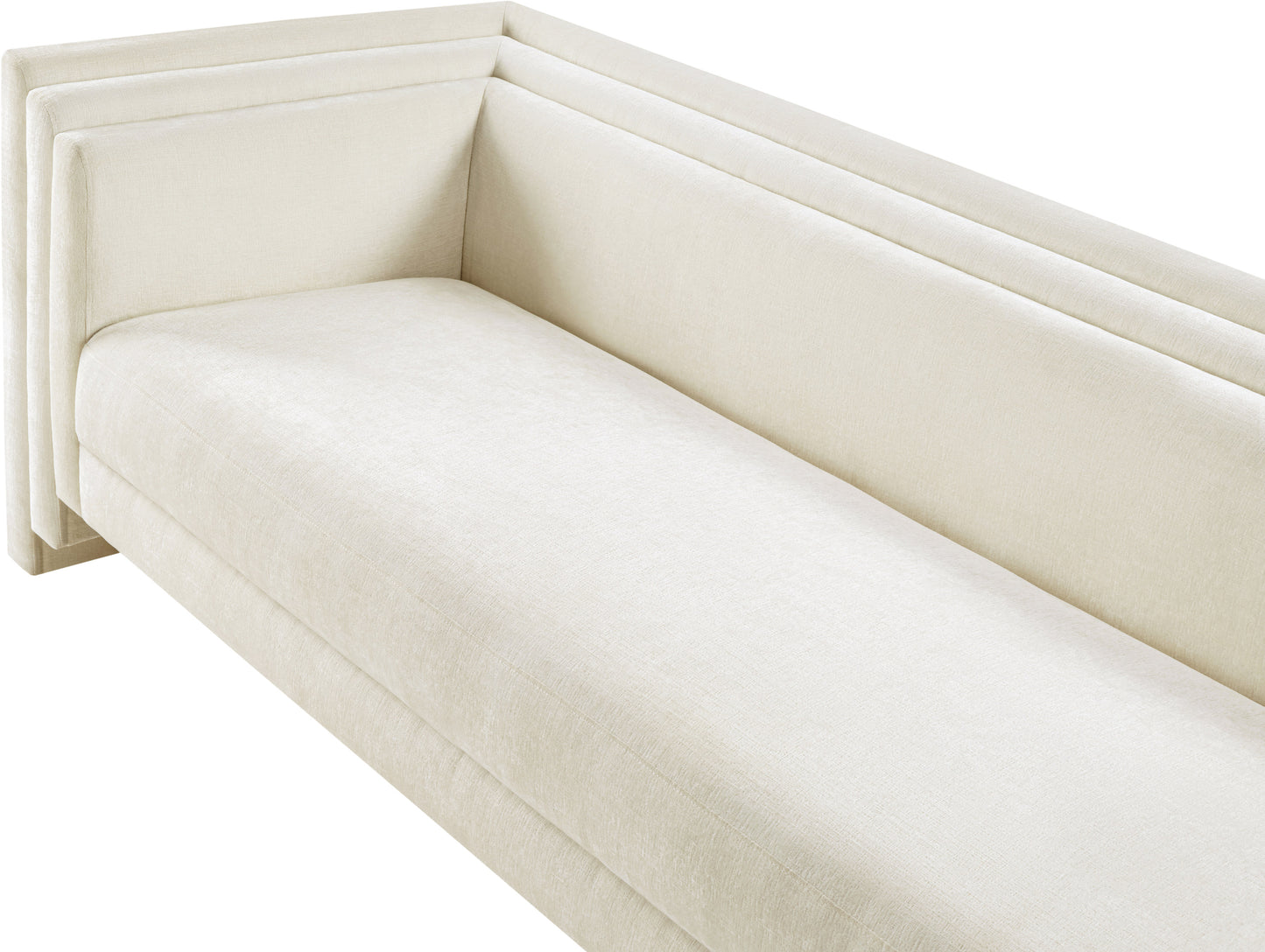 anzio cream chenille fabric sofa