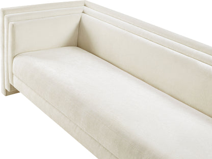 Anzio Cream Chenille Fabric Sofa