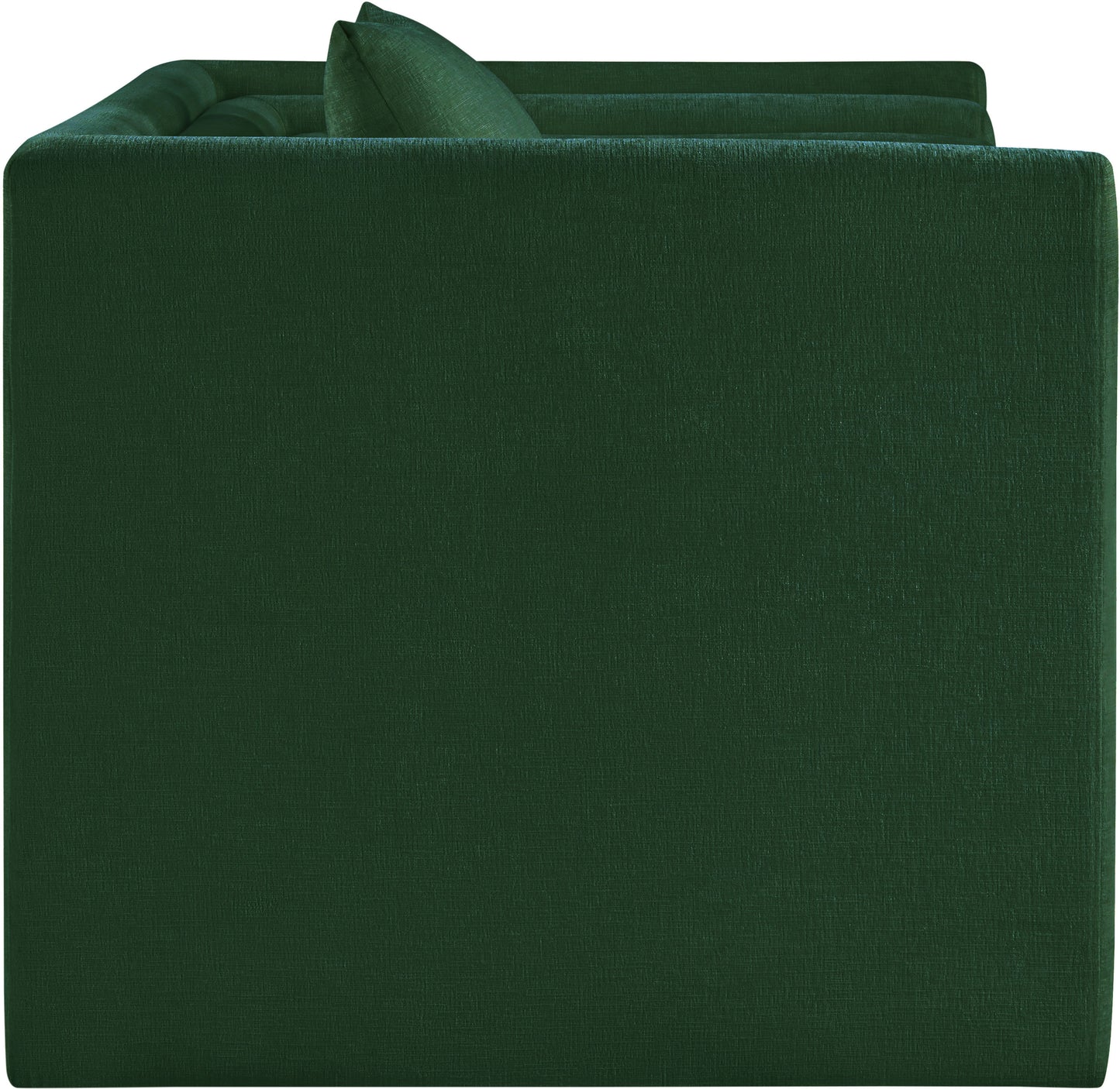 anzio green chenille fabric chair