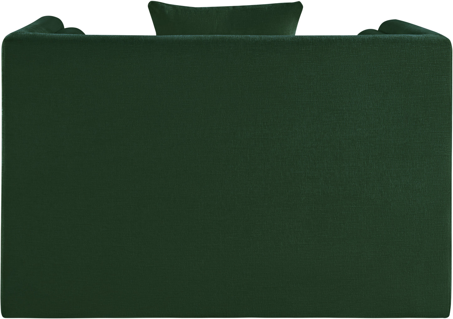 anzio green chenille fabric chair