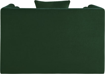 Anzio Green Chenille Fabric Chair