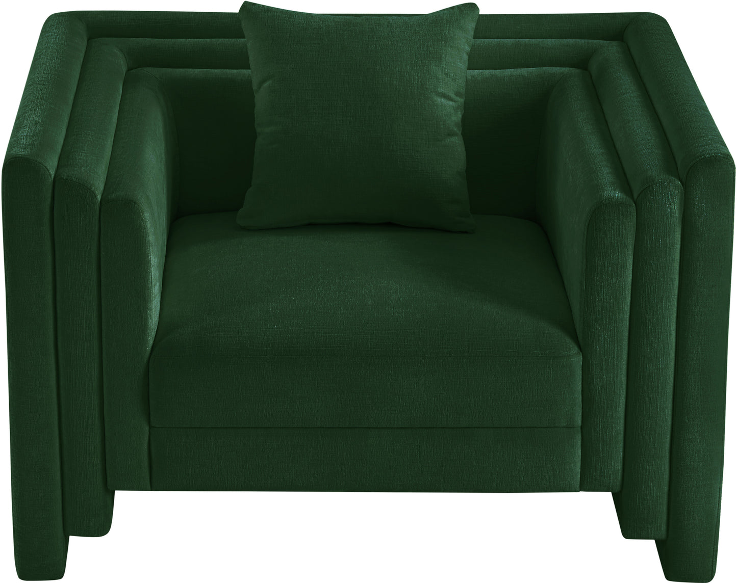 anzio green chenille fabric chair