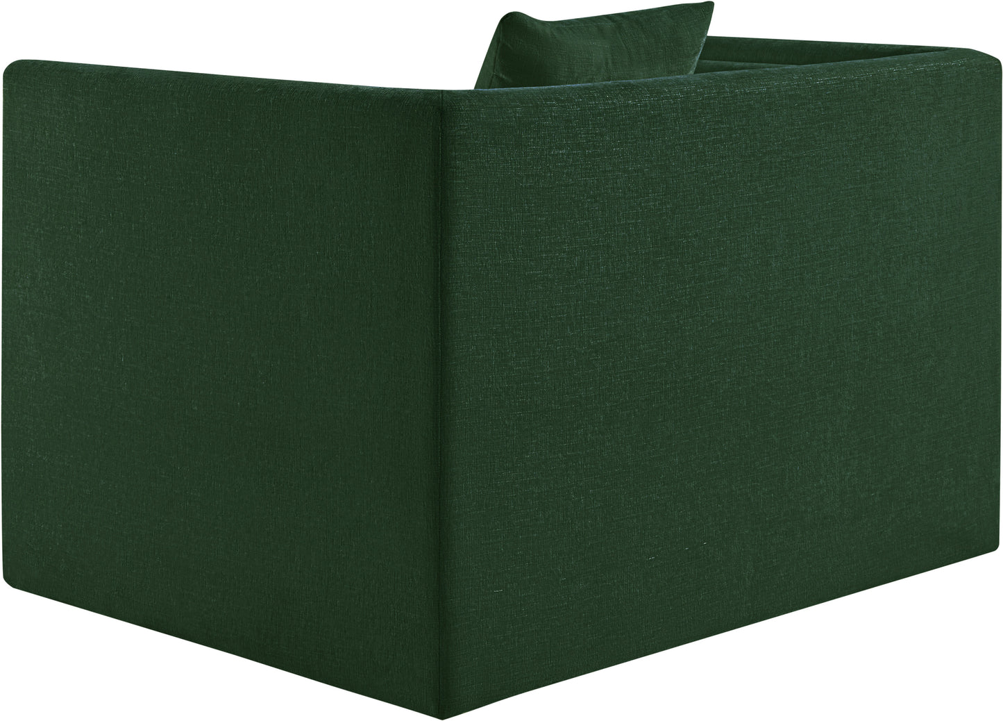 anzio green chenille fabric chair