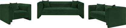 Anzio Green Chenille Fabric Chair