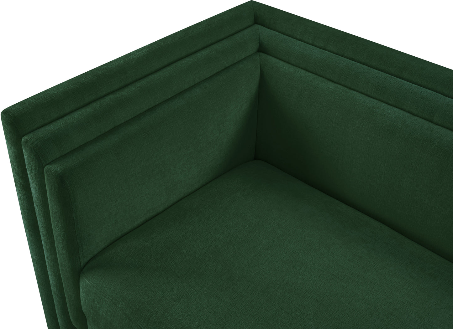 anzio green chenille fabric loveseat