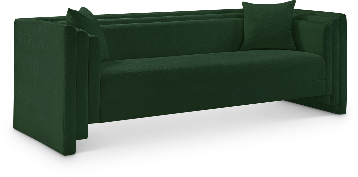 anzio green chenille fabric sofa