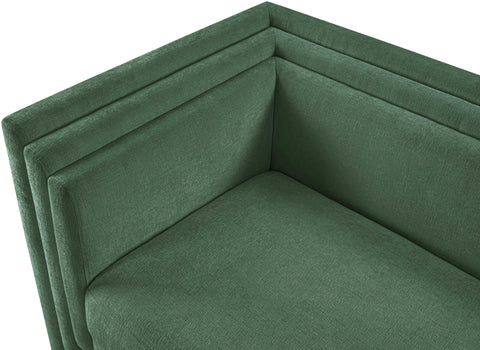Selene 88.5" Green Chenille Fabric Upholstered Sofa, 1 Piece