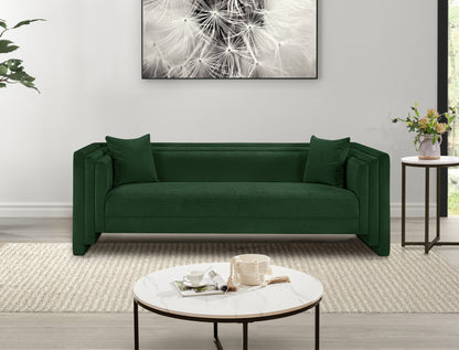 Anzio Green Chenille Fabric Sofa