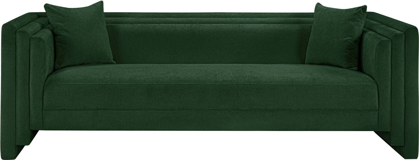 anzio green chenille fabric sofa