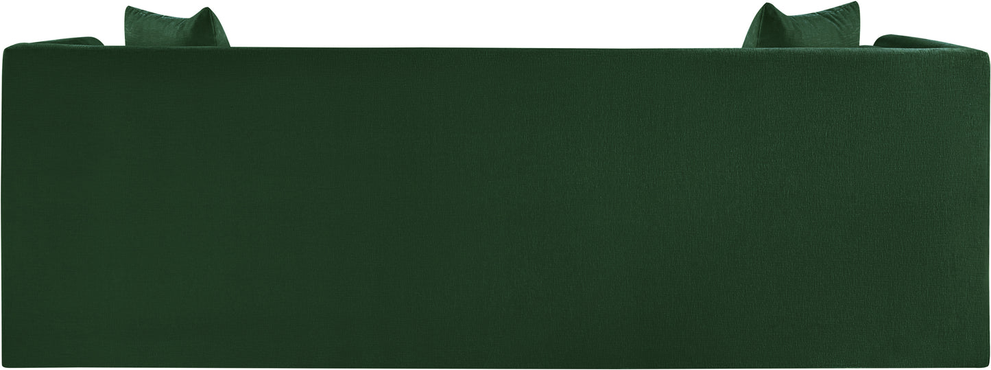 anzio green chenille fabric sofa