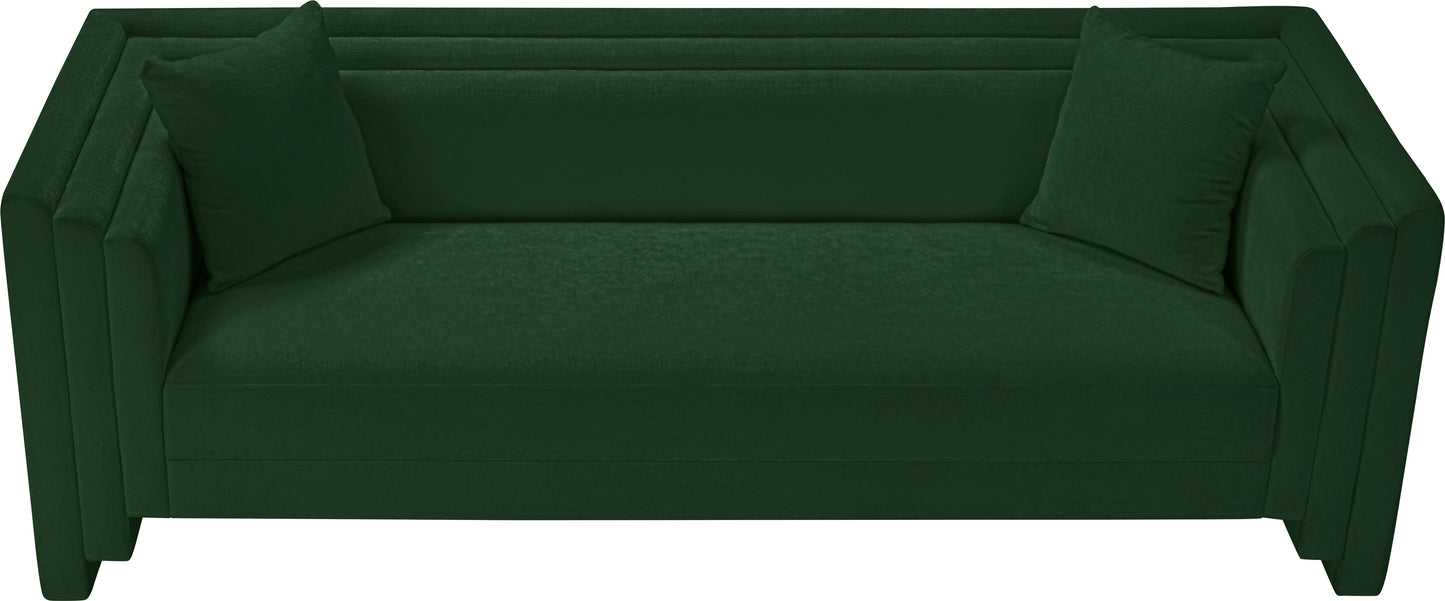 anzio green chenille fabric sofa