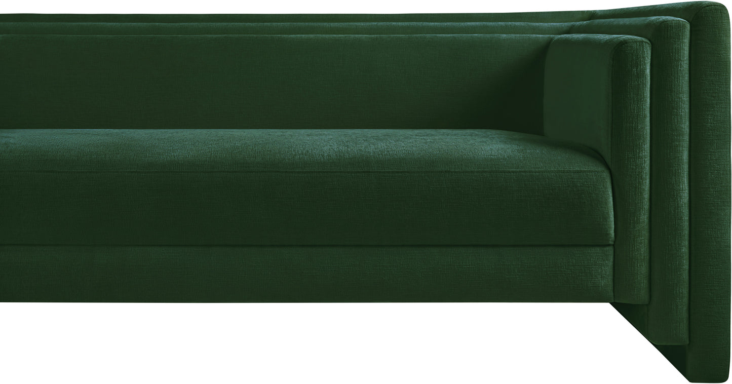 anzio green chenille fabric sofa