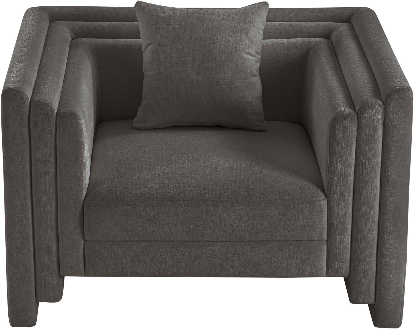 anzio grey chenille fabric chair