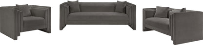 Anzio Grey Chenille Fabric Sofa