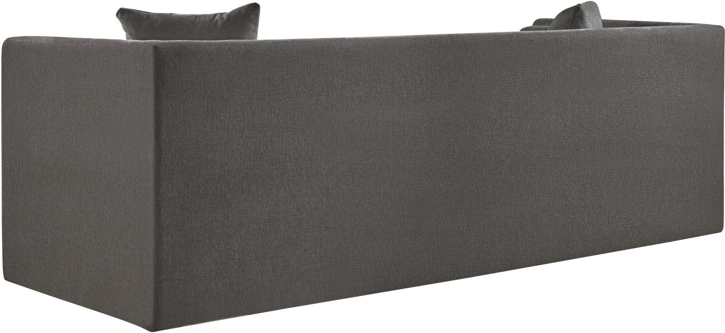 anzio grey chenille fabric sofa