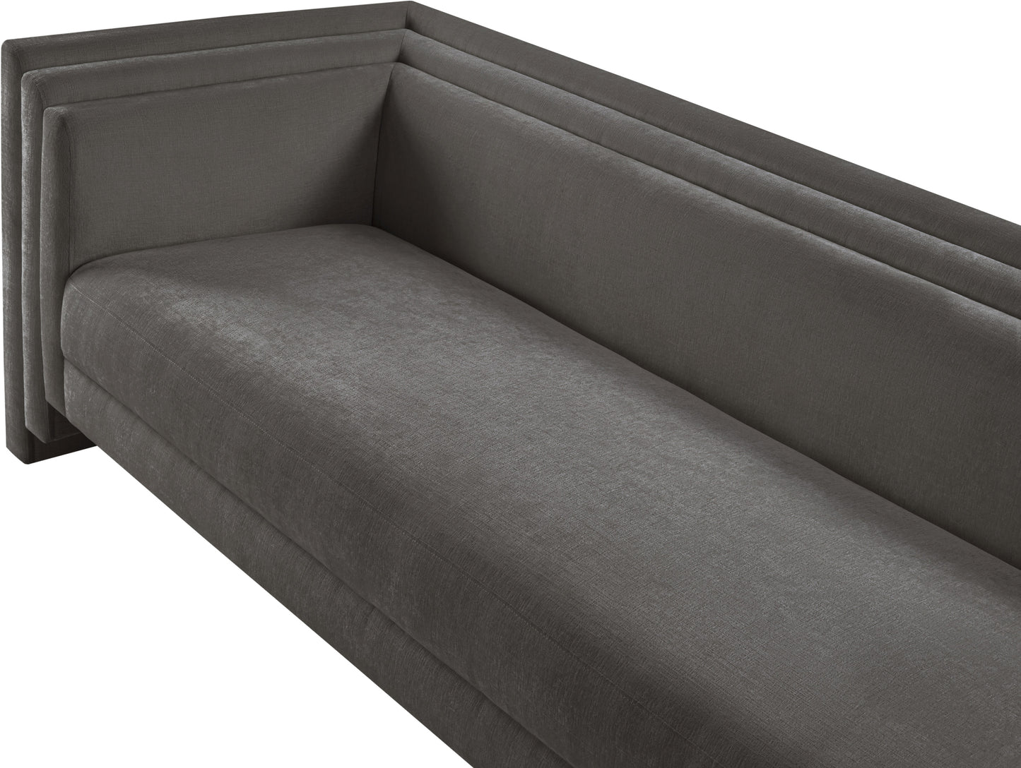 anzio grey chenille fabric sofa