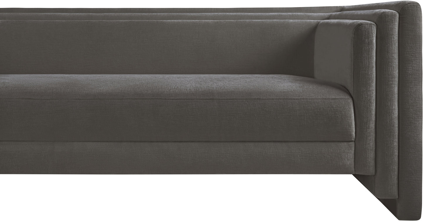 anzio grey chenille fabric sofa