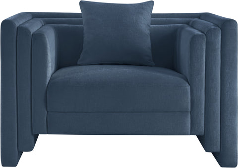Anzio Light Blue Chenille Fabric Chair