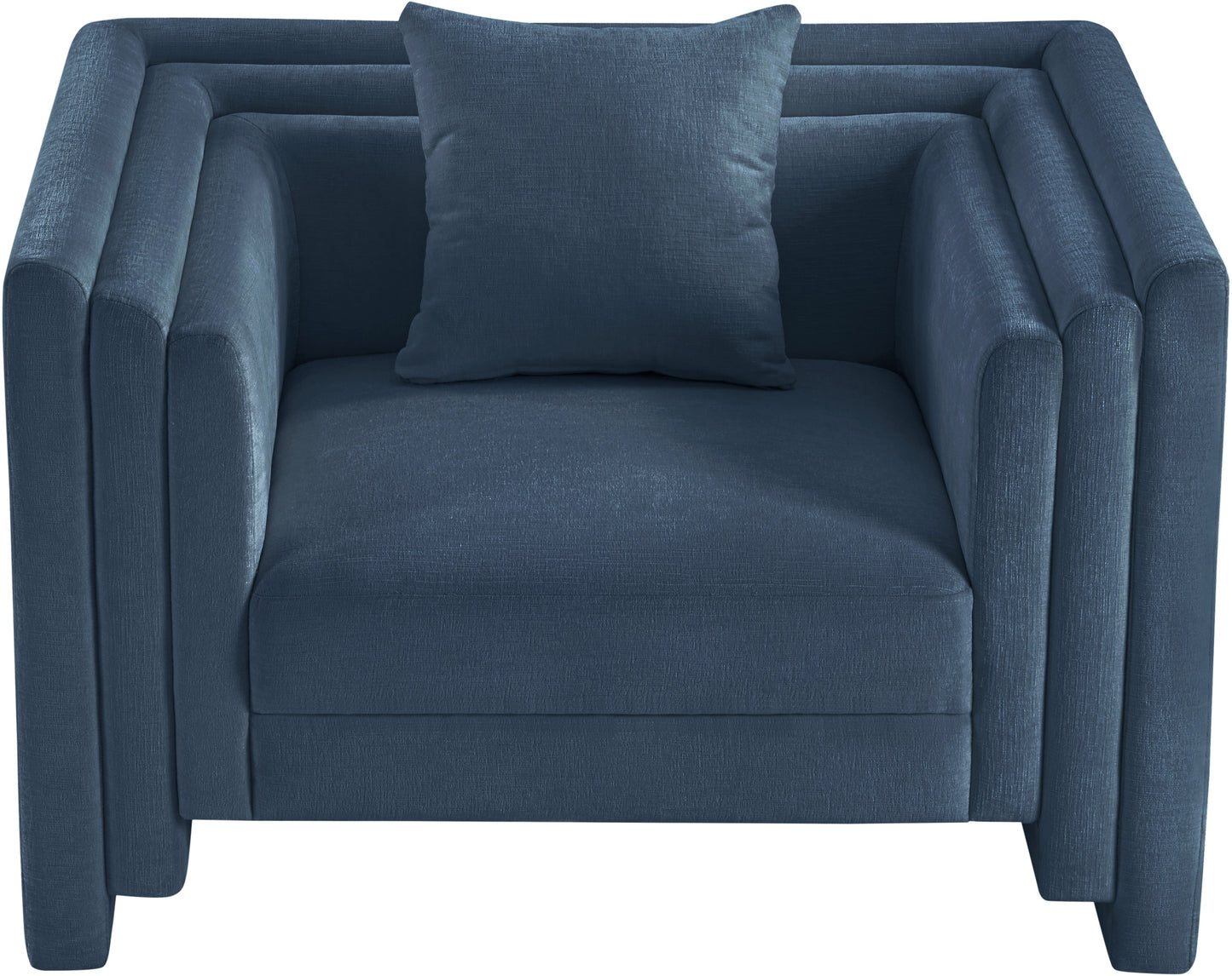 anzio light blue chenille fabric chair