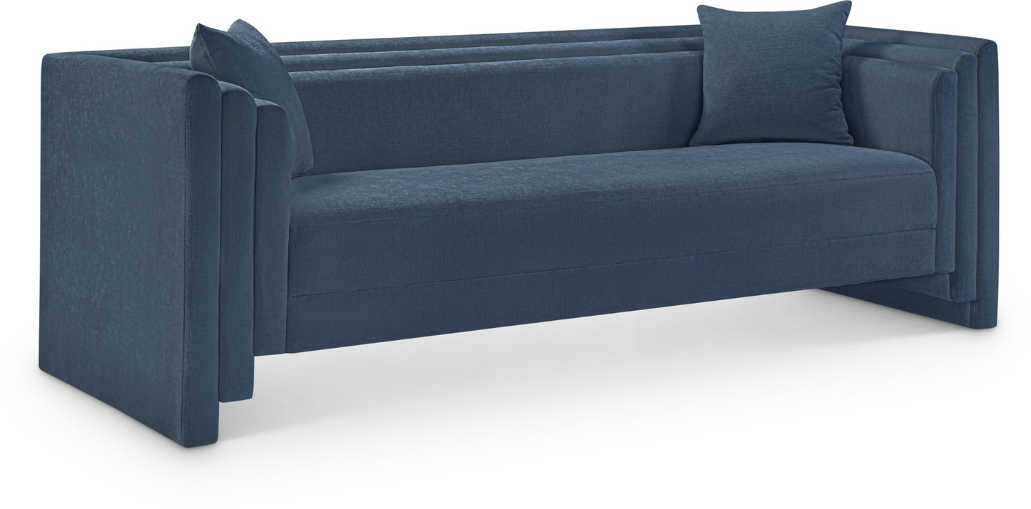 anzio light blue chenille fabric sofa