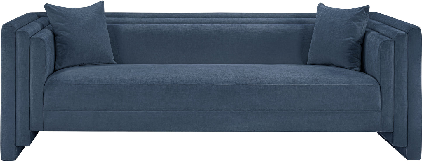 anzio light blue chenille fabric sofa