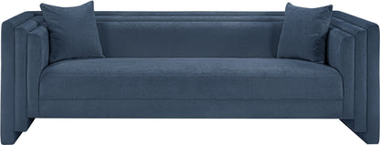 Anzio Light Blue Chenille Fabric Sofa