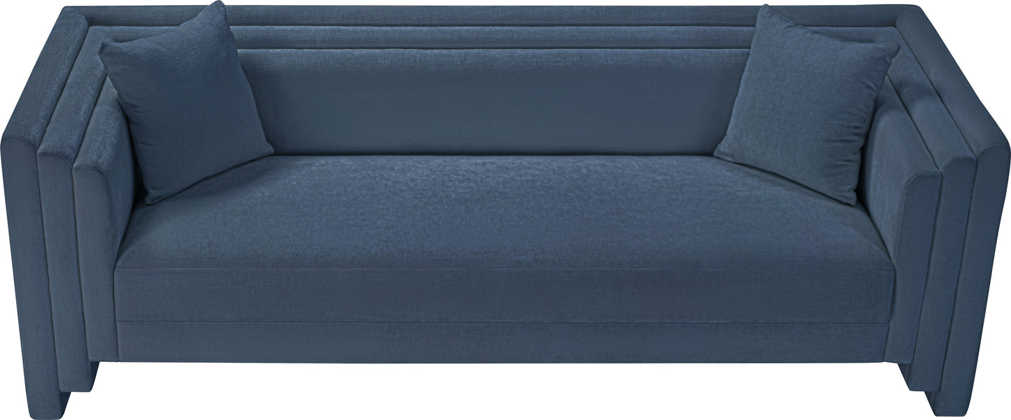 anzio light blue chenille fabric sofa