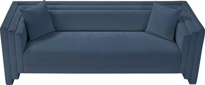 Anzio Light Blue Chenille Fabric Sofa