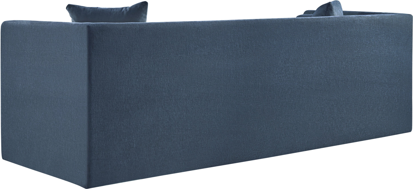 anzio light blue chenille fabric sofa