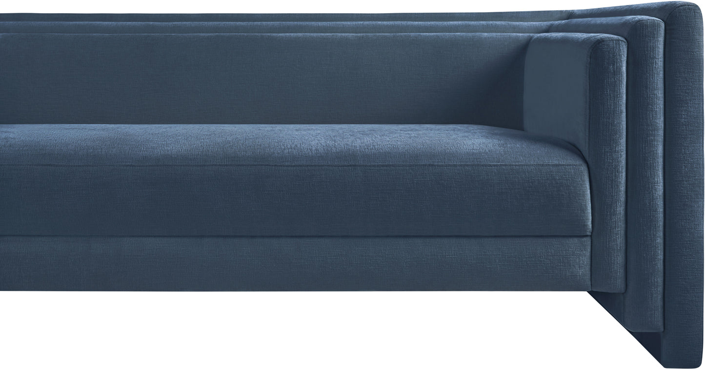 anzio light blue chenille fabric sofa