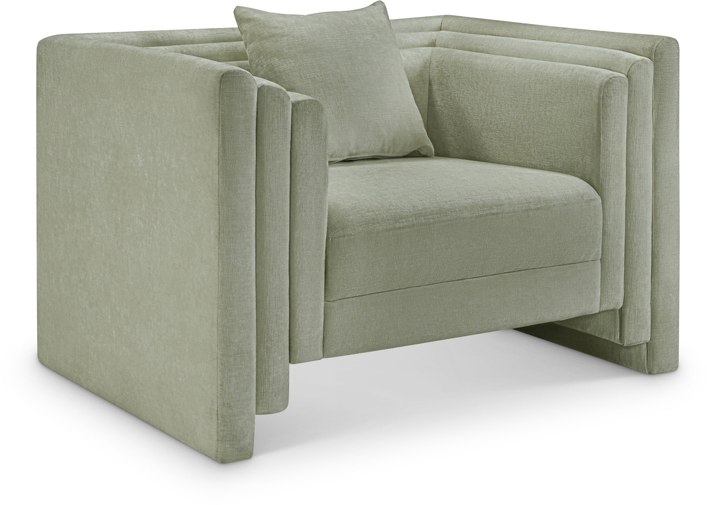 anzio mint chenille fabric chair