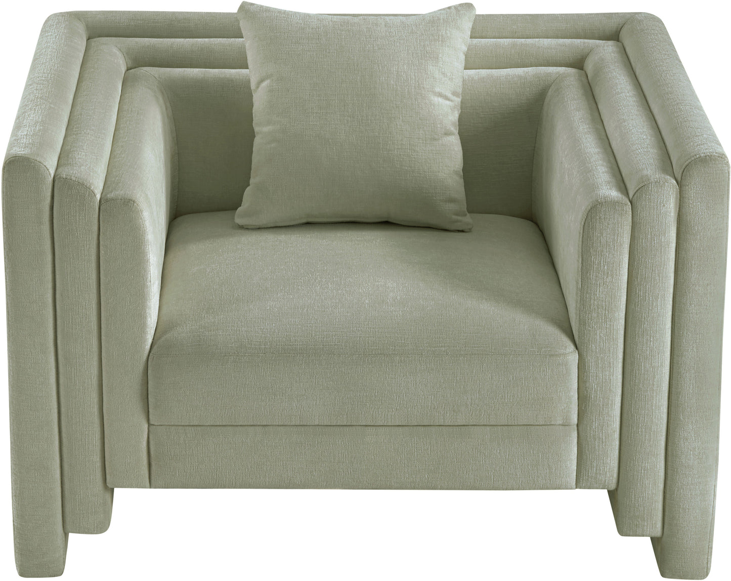 anzio mint chenille fabric chair