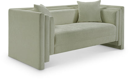 Anzio Mint Chenille Fabric Loveseat